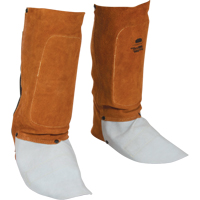 Leather Spats, 14" L, Lava Brown Dufferin Supply