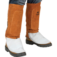 Leather Spats, 14" L, Lava Brown Dufferin Supply