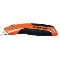 Klein-Kurve&reg; Retractable Utility Knife, Stainless Steel, Heavy-Duty, Rubber Handle Dufferin Supply