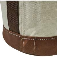 Leather-Bottom Bucket, 17" H, Canvas, White Dufferin Supply