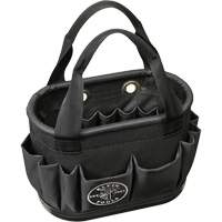 29-Pocket Hard-Body Aerial Bucket, 14" L x 10" H, Polyester, Black Dufferin Supply