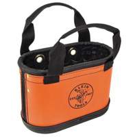 Hard-Body Oval Bucket, 14" L x 7" W x 10" H, Plastic, Orange Dufferin Supply