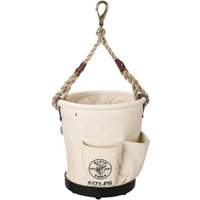 Tapered-Wall Bucket, 12" L x 9" W x 12" H, Canvas, Natural Dufferin Supply