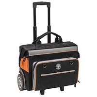 Tradesman Pro Rolling Tool Bag, Ballistic Polyester, 24 Pockets, Black/Orange Dufferin Supply