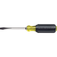 Heavy-Duty Slot Keystone Screwdriver, 1/4", 8-11/32" L, Cushion Grip Handle Dufferin Supply