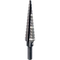 #1 Step Drill Bit, 1/8" - 1/2" , 1/32" Increments, High Speed Steel Dufferin Supply