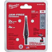 #1 Step Drill Bit, 1/8" - 1/2" , 1/32" Increments, High Speed Steel Dufferin Supply