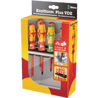 160 i / 168 i /6 VDE Insulated Screwdriver Set, 1000 V, 6 Pcs Dufferin Supply