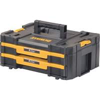 TSTAK&reg; IV Tool Box with Double Shallow Drawers, 16-1/4" x 12-1/4" x 6-3/8", Black Dufferin Supply