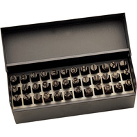 Jeu de lettres et num&eacute;ros pour estampage &agrave; la main, 36 morceaux Dufferin Supply