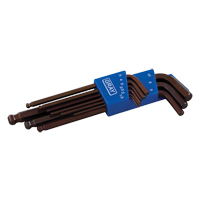 Long Arm Ball Hex Key Set, 9 Pcs., Metric Dufferin Supply