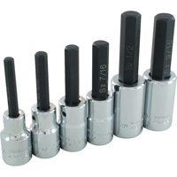 Hex Head Socket Set, Hex, 1/2" Drive, 6 Pcs Dufferin Supply