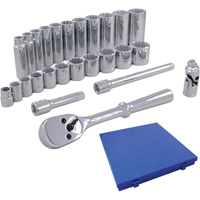 Jeu de douilles m&eacute;triques et accessoires, 26 Mcx, Prise de 3/8", Profond Dufferin Supply