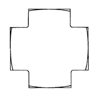 Raccord en croix 1/8" NPT Dufferin Supply