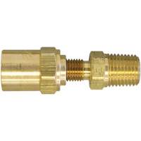3/8" NPT Reusable Hose Fitting, 11/16" Dia., Brass Dufferin Supply