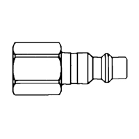 Quick Couplers - 1/2" Industrial, One Way Shut-Off - Plugs, 3/8" TZ154 | Dufferin Supply