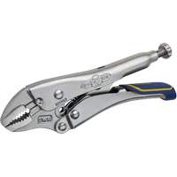 Fast Release Locking Pliers with Wire Cutter, 5" Length, Curved Jaw Dufferin Supply
