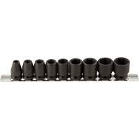 Jeu de douilles, 9 Mcx, Chocs, Prise de 3/8" Dufferin Supply