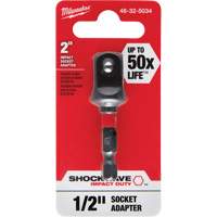 Shockwave Impact Socket Adapter, 1/4" Drive Size, 1/2" Male Size, Ball, 2" L Dufferin Supply