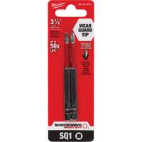 Shockwave Impact Duty Screwdriver Bit, Square, #1 Tip, 1/4" Drive Size, 3-1/2" Length Dufferin Supply