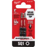Shockwave Impact Duty Screwdriver Bit, Square, #1, 1/4" Drive Dufferin Supply