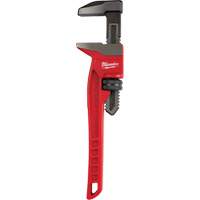 Smooth Jaw Pipe Wrench, 2-5/8" Jaw Capacity, 12" Long, Powder Coated Finish, Ergonomic Handle Dufferin Supply