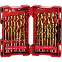 Shockwave Red Helix Drill Bit Set, 29 Pieces, Titanium Dufferin Supply