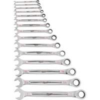 Ratcheting Wrench Set, Combination, 15 Pieces, Imperial Dufferin Supply