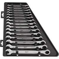 Ratcheting Wrench Set, Combination, 15 Pieces, Metric Dufferin Supply