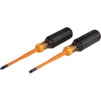 Slim-Tip Insulated Screwdriver Set, 1000 V, 2 Pcs Dufferin Supply
