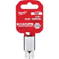 SAE Socket with Four Flat Sides, 3/8", 1/2" Drive, 6 Points Dufferin Supply