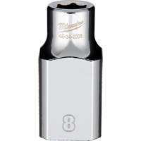 Metric Socket with Four Flat Sides, 8 mm, 1/2" Drive, 6 Points Dufferin Supply