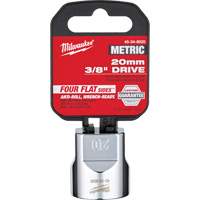 Metric Socket with Four Flat Sides, 20 mm, 3/8" Drive, 6 Points Dufferin Supply