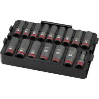 Shockwave Impact Duty Packout Socket Set, 16 Pcs, Impact, 1/2" Drive Size, Deep Dufferin Supply