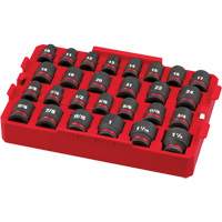 Shockwave Impact Duty Packout Socket Set, 27 Pcs, Impact, 1/2" Drive Size Dufferin Supply