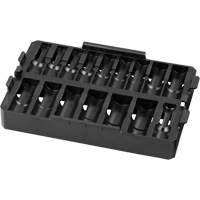 Organisateur amovible de 16 pi&egrave;ces pour les douilles de prise 1/2" Shockwave Impact Duty Packout Dufferin Supply