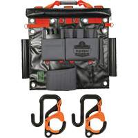 Arsenal 5711 Bucket Truck Tool Board with 2" Locking Aerial Bucket Hooks Kit, Nylon, 8 Pockets, Grey Dufferin Supply