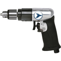 AD38VSRK Variable Speed Air Drill, 6 CFM, 1/4" NPT, 82 dBA, 3/8" Chuck, Keyed Dufferin Supply