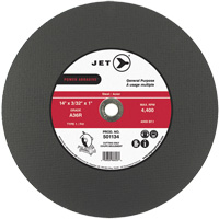 Meule &agrave; tronçonner Power Abrasive A36R, 14" x 3/32", Arbre de 1", Type 1, 4400 Tr/min Dufferin Supply