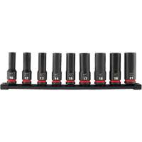 Shockwave Impact Duty Metric 6 Point Socket Set, 9 Pcs, Impact, 1/2" Drive Size, Deep Dufferin Supply