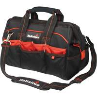 16" Tradesman's Tool Bag, Ballistic Polyester, Black/Red Dufferin Supply
