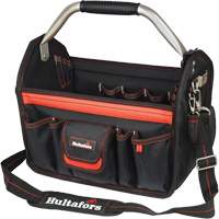 14" Open-Top Tool Carrier, Ballistic Polyester, Black/Red Dufferin Supply