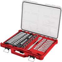 Ratchet & Socket Set with PACKOUT Low-Profile Organizer, 47 Pcs, 1/2" Drive Size, Deep Dufferin Supply