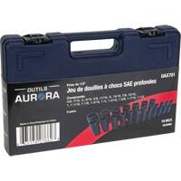 Jeu de douilles SAE, 19 Mcx, Chocs, Prise de 1/2", Profond Dufferin Supply