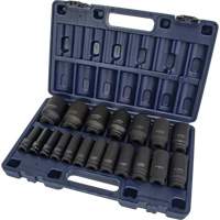 Jeu de douilles SAE, 19 Mcx, Chocs, Prise de 1/2", Profond Dufferin Supply