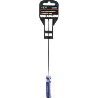 Blue Transparent Striped Slotted Screwdriver, 1/8" Tip, Round, Plastic Handle Dufferin Supply