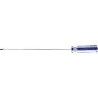 Blue Transparent Striped Slotted Screwdriver, 1/8" Tip, Round, Plastic Handle Dufferin Supply