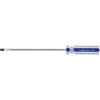 Blue Transparent Striped Slotted Screwdriver, 3/16" Tip, Round, Plastic Handle Dufferin Supply