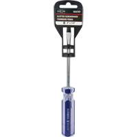 Tournevis &agrave; fente bleu transparent avec bandes, Tige de 1/4", Ronde, Prise en Plastique Dufferin Supply
