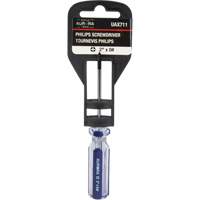 Blue Transparent Striped Philips Screwdriver, #0, Plastic Handle Dufferin Supply